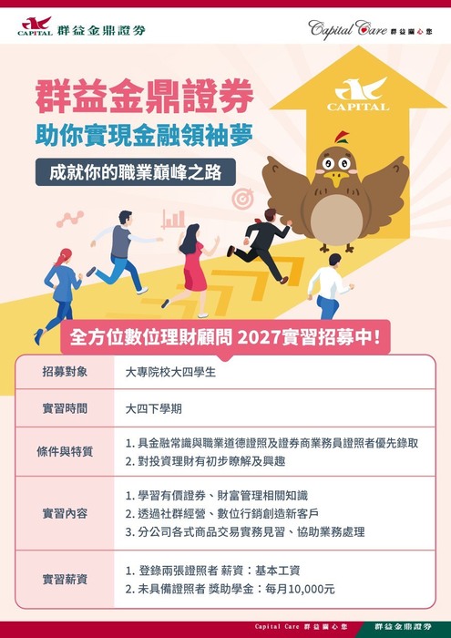 【實習職缺】115-2群益金鼎實習職缺(11/18截止)圖片
